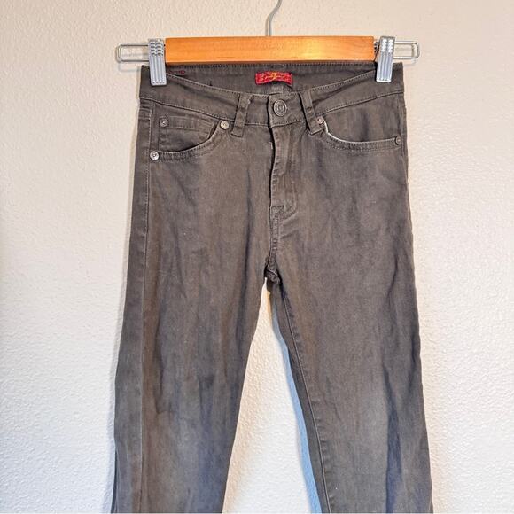 7 For All Mankind Brown Skinny Jeans Kids Girls 8 Gorpcore Casual Pants - Picture 2 of 6